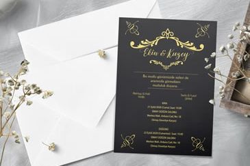Klasik düğün davetiye modelleri