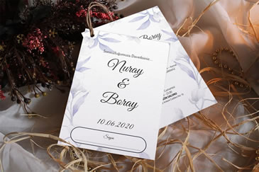 Yeni sade zarfsız düğün davetiye modeli